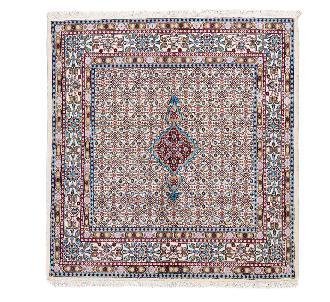 1 Hand Knotted Mashahd Rug - 154 × 148 cm - Image 1