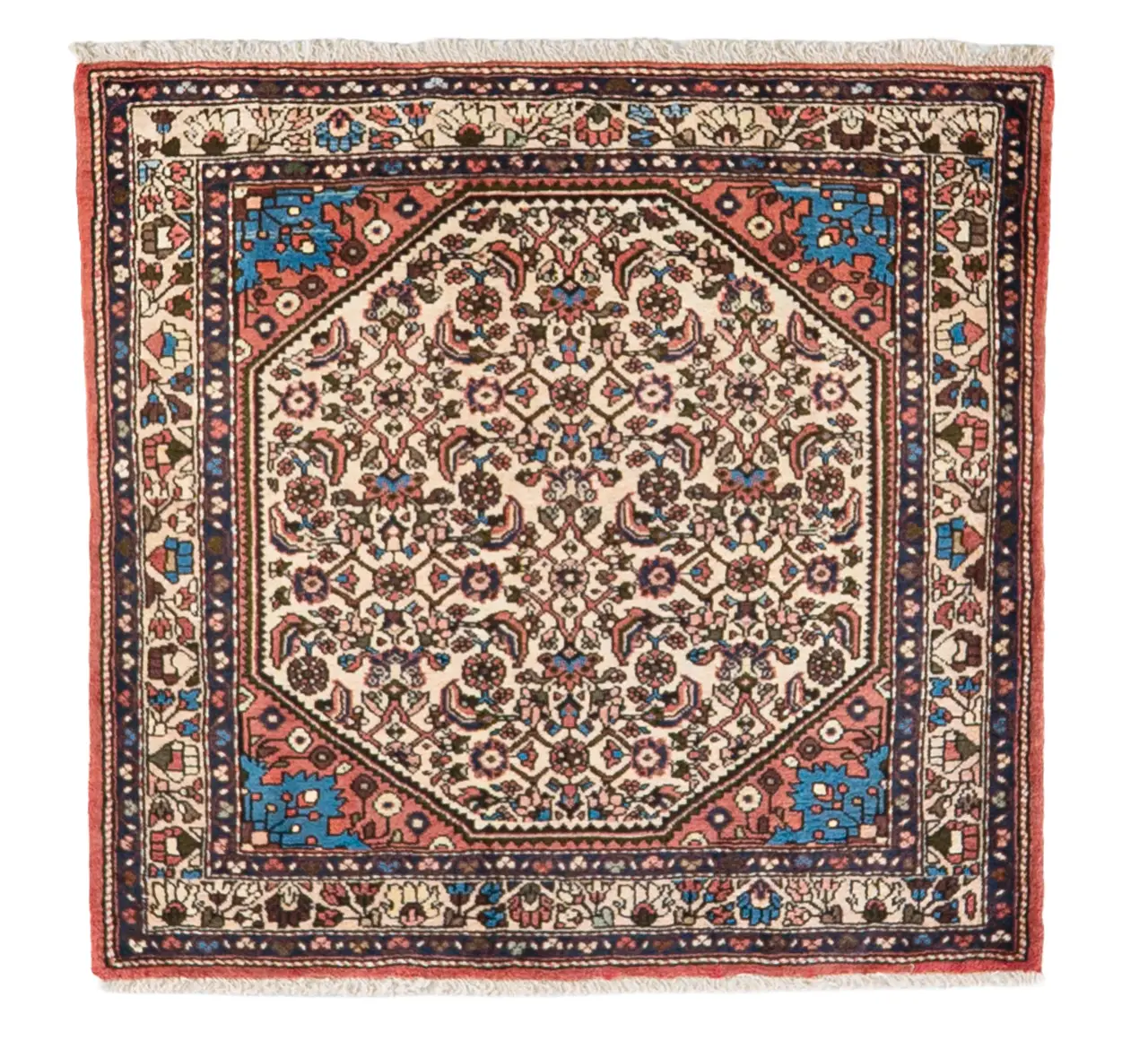 1 Hand Knotted Tafresh Rug - 108 × 103 cm