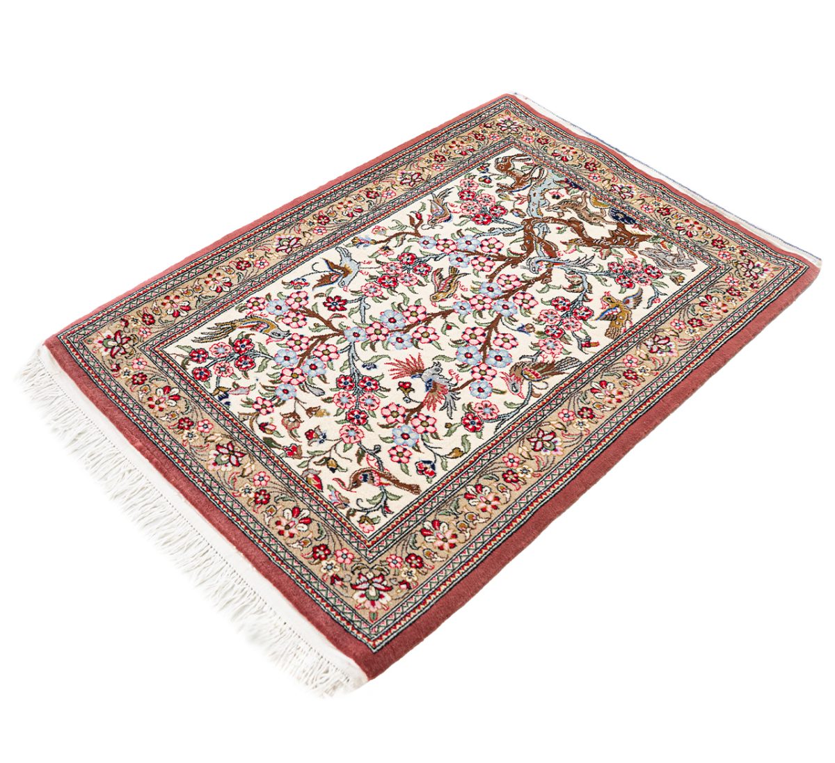 Hand Knotted Qom Rug - 120 × 87 cm - Image 2