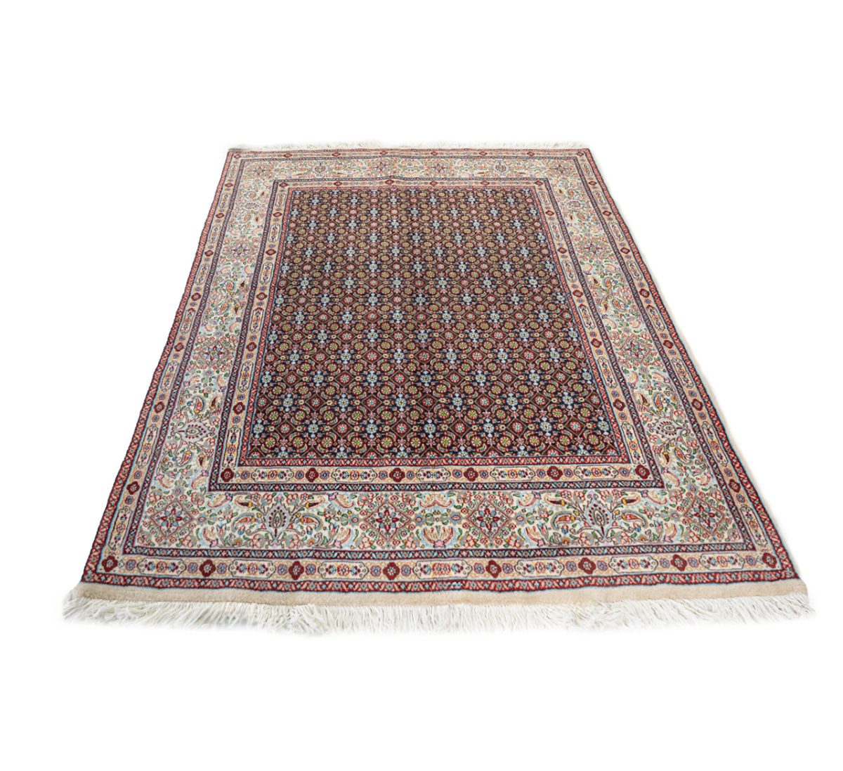 Hand Knotted Mashhad Rug - 196 × 145 cm - Image 2