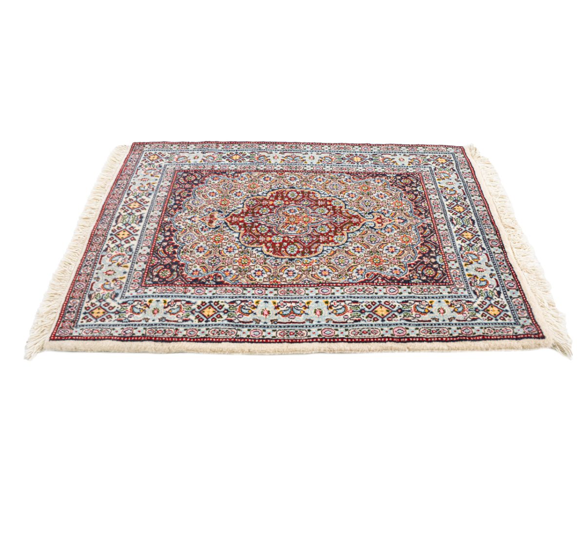 Hand Knotted Mashhad Rug - 115 × 80 cm - Image 2