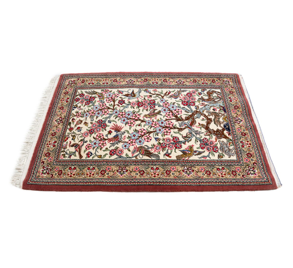 Hand Knotted Qom Rug - 120 × 87 cm - Image 3