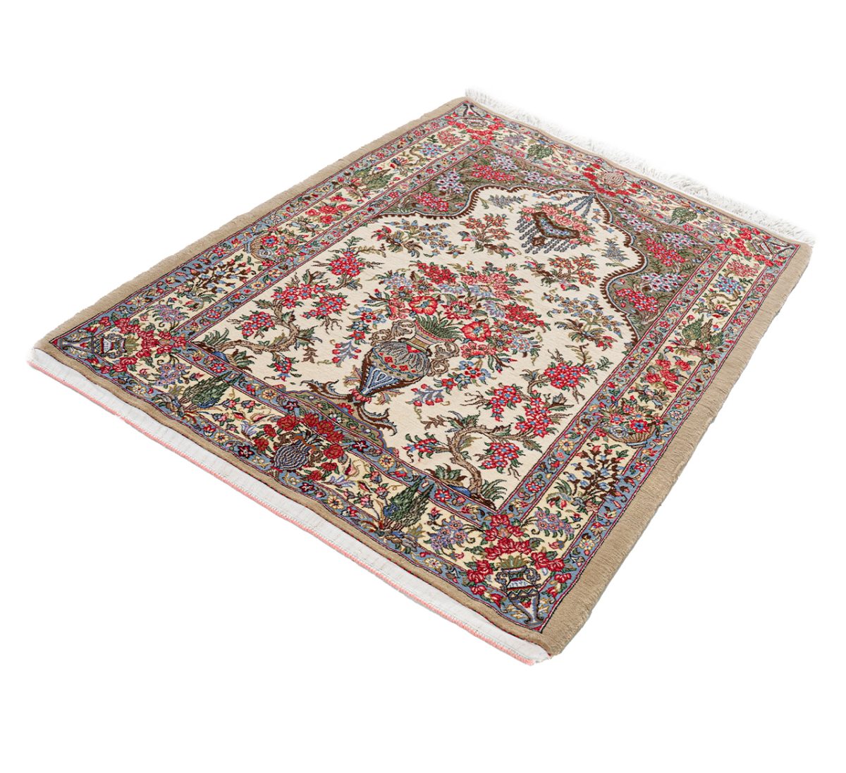 Hand Knotted Qom Rug - 160 × 111 cm - Image 4