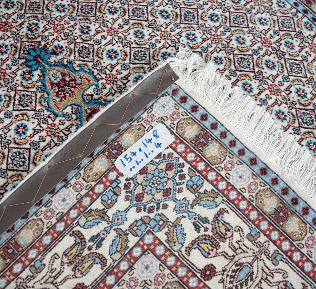 Hand Knotted Mashhad Rug - 154 × 148 cm - Image 6